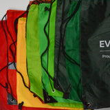 Red, Yellow + Green Drawstring Backpack Bundle