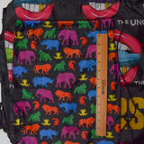 Black + Colorful Drawstring Backpack Bundle