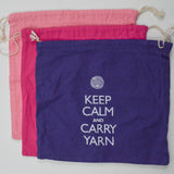 Pink + Purple Drawstring Project Bags - Set of 3