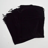Black Velvety Drawstring Bags - Set of