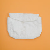 White Embroidered Clutch Bag