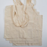 Plain Canvas Tote Bags - Set of 4
