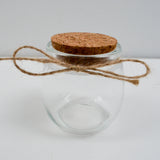 Round Glass Jars with Cork Stoppers - Set of 20