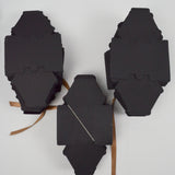 Black Hexagonal Paper Folding Gift Boxes with Clear Window - 100+ Boxes