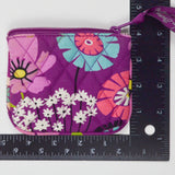 Vera Bradley Purple + Pink Quilted Zipper Pouch