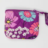 Vera Bradley Purple + Pink Quilted Zipper Pouch