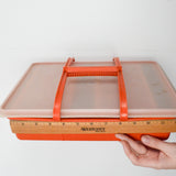 Orange Tupperware Organizing Box