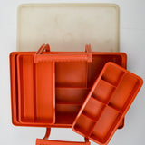 Orange Tupperware Organizing Box