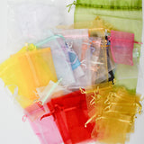 Small Sheer Colorful Drawstring Bags
