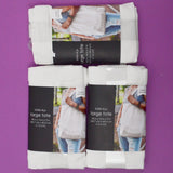 Large Blank White Tote Bags - Set of 3