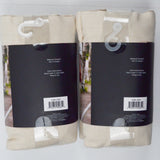 Large Blank Beige Tote Bags - Set of 6