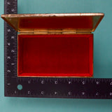 Ornate Velvet-Lined Box with Metal Detailing + Petit Point Lid