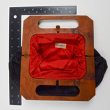Dark Gray Trimingham's Wooden-Handled Bermuda Bag