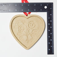 Brown Bag Cookie Art Rose Heart Ceramic Mold
