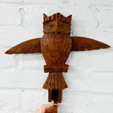 Wooden Owl Wall Hook