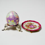 Decorative Egg in Stand + Miniature Decorative Plate