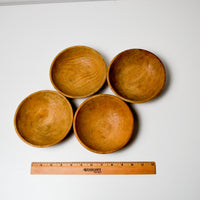 Shallow Wooden Bowls - Set of 4