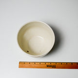 White Yarn Bowl with Single Hole