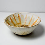 Abstract Floral Stoneware Bowl