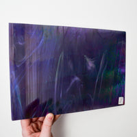 Purple + Iridescent Glass Piece