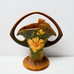 Roseville Pottery Peony Ceramic Basket