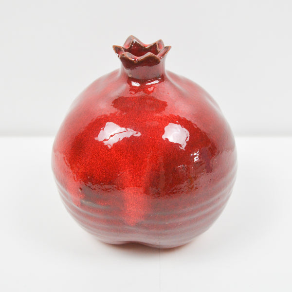 Glazed Ceramic Pomegranate Vessel