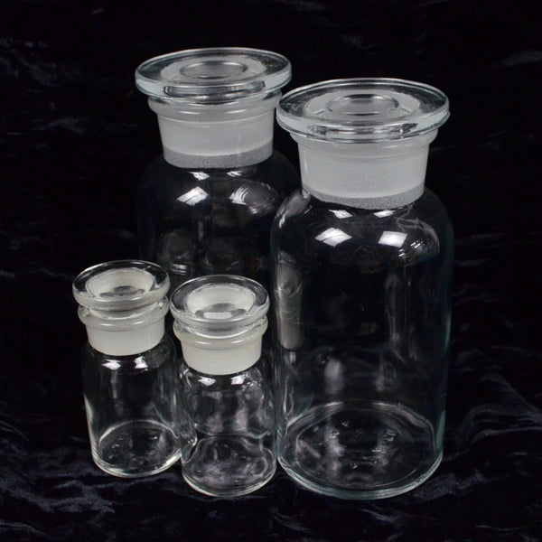 Glass Vials with Stoppers - Set of 4
