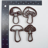Mushroom Cookie Cutters - Set of 4