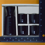 Black + Purple Floral Japanese Sake Set