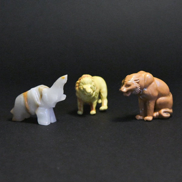 Mini Jungle Animal Figurines - Set of 3