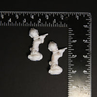 Mini White Cherub Figurines - Set of 2