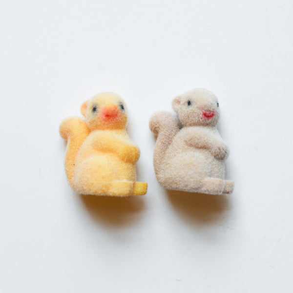 Two Fuzzy Bunny Figures