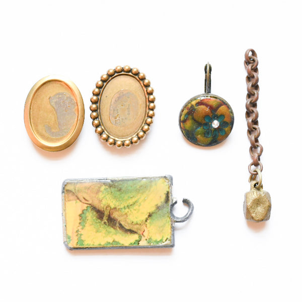 Collection of Gold + Enameled Charms