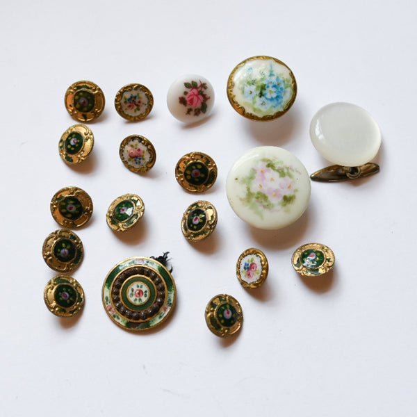 Floral and Gold Button Collection