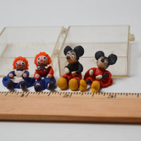 Mickie, Minnie + Raggedy Ann Miniatures - Set of 4