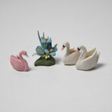 Mini Clay Swan + Flowers Bundle