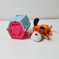 Miniature Stuffed Dog + Carrier