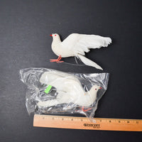 White Miniature Doves - Set of 2