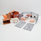 Miniature Plastic Farm Animals + Enclosures - Makes Noise