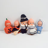 Vintage Kewpie Dolls with Crochet Costumes