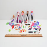 Plastic Dolls with Mall Accessories Set
