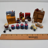 Miniature Hand Painted Wooden Kitchen Supplies