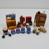 Miniature Hand Painted Wooden Kitchen Supplies