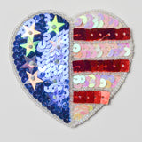 Sequin Star Spangled Heart Patch Default Title