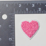 Pink Sparkly Tufted Heart Patch Default Title