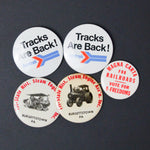 Train Themed Buttons - Set of 5