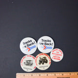 Train Themed Buttons - Set of 5