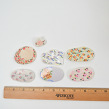 Pastel Painted Floral Clay Pin Bundle - Set of 7