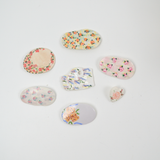 Pastel Painted Floral Clay Pin Bundle - Set of 7