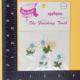 Cloth World Vintage White + Blue Flower Appliqués